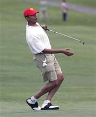 Obama golfing