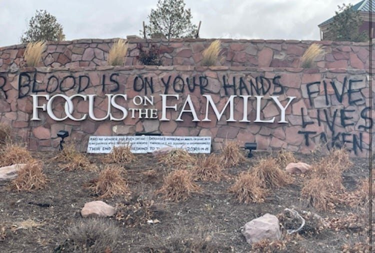 Prominent Christian Group “Focus on the Family” Has Headquarters Vandalized After Left Blames Conservatives For Club Q Shooting by Non-Binary Killer