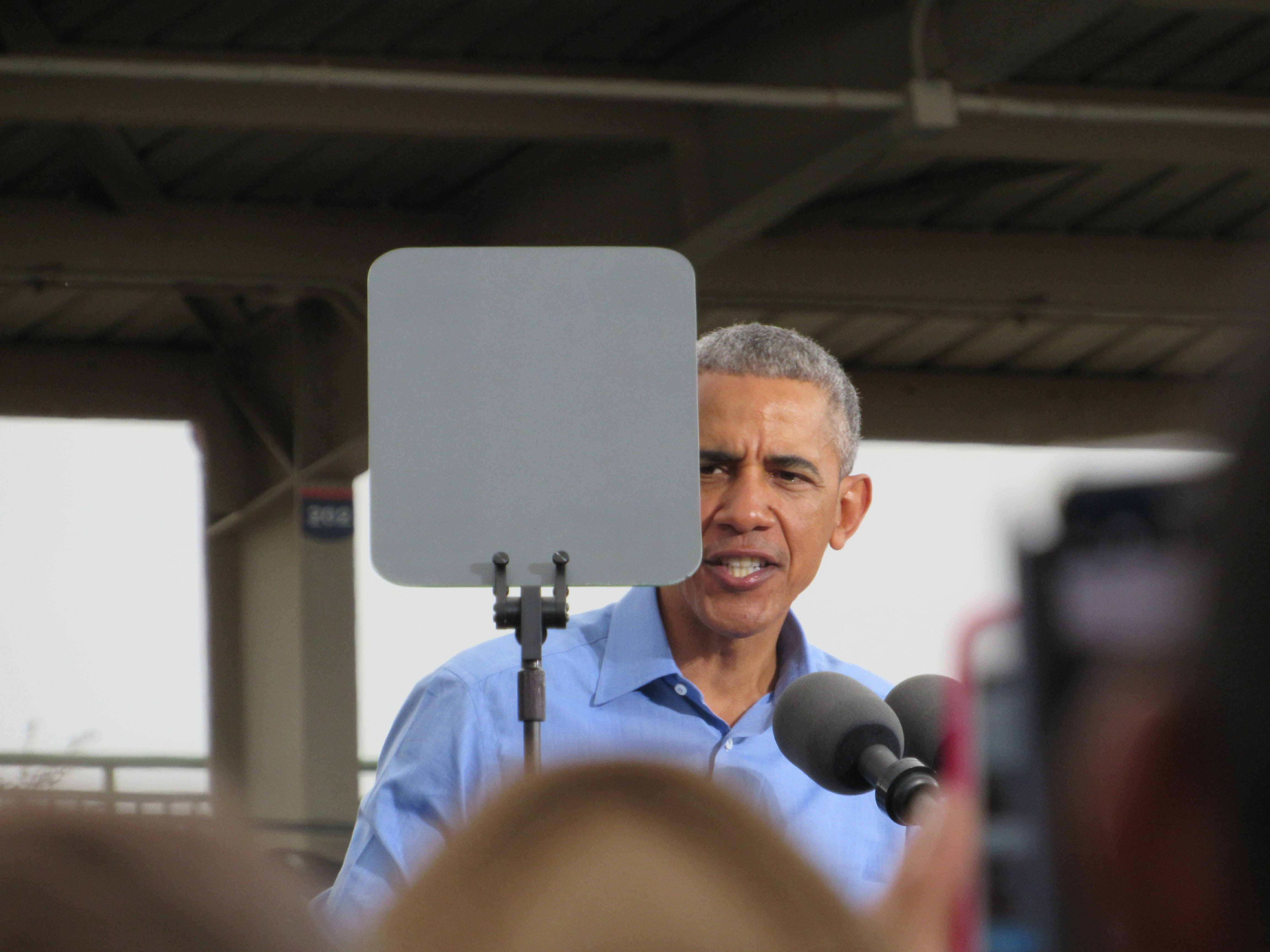 President Barack Obama speaks at a rally for Hillary Clinton, Kissimmee FL Nov 6, 2016 photoby Kristinn Taylor