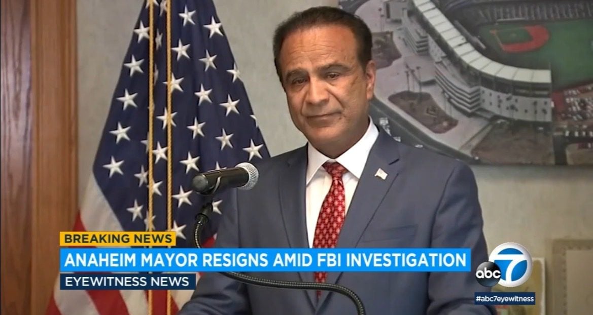 SoCal: Anaheim Mayor Abruptly Resigns as FBI Investigates Corruption Allegations in Pending Sale of Angel Stadium