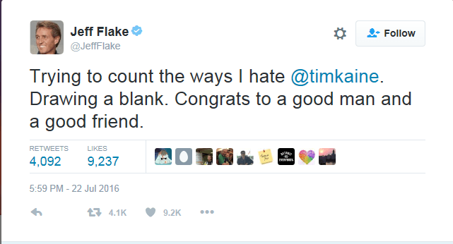Jeff Flake Tweet