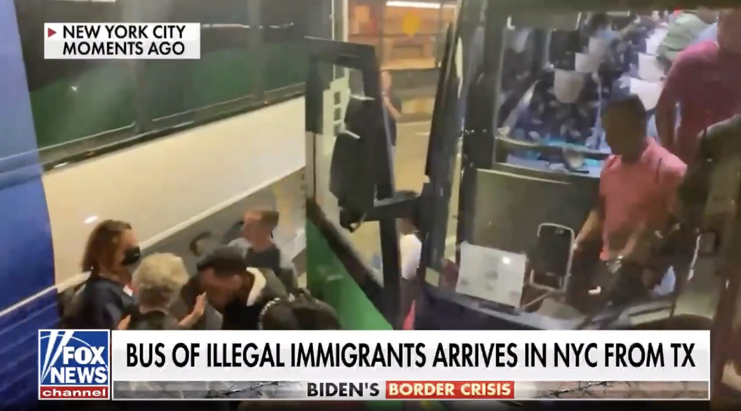 Here It Comes: First Bus of Illegal Immigrants from Texas Arrives in New York City (VIDEO)