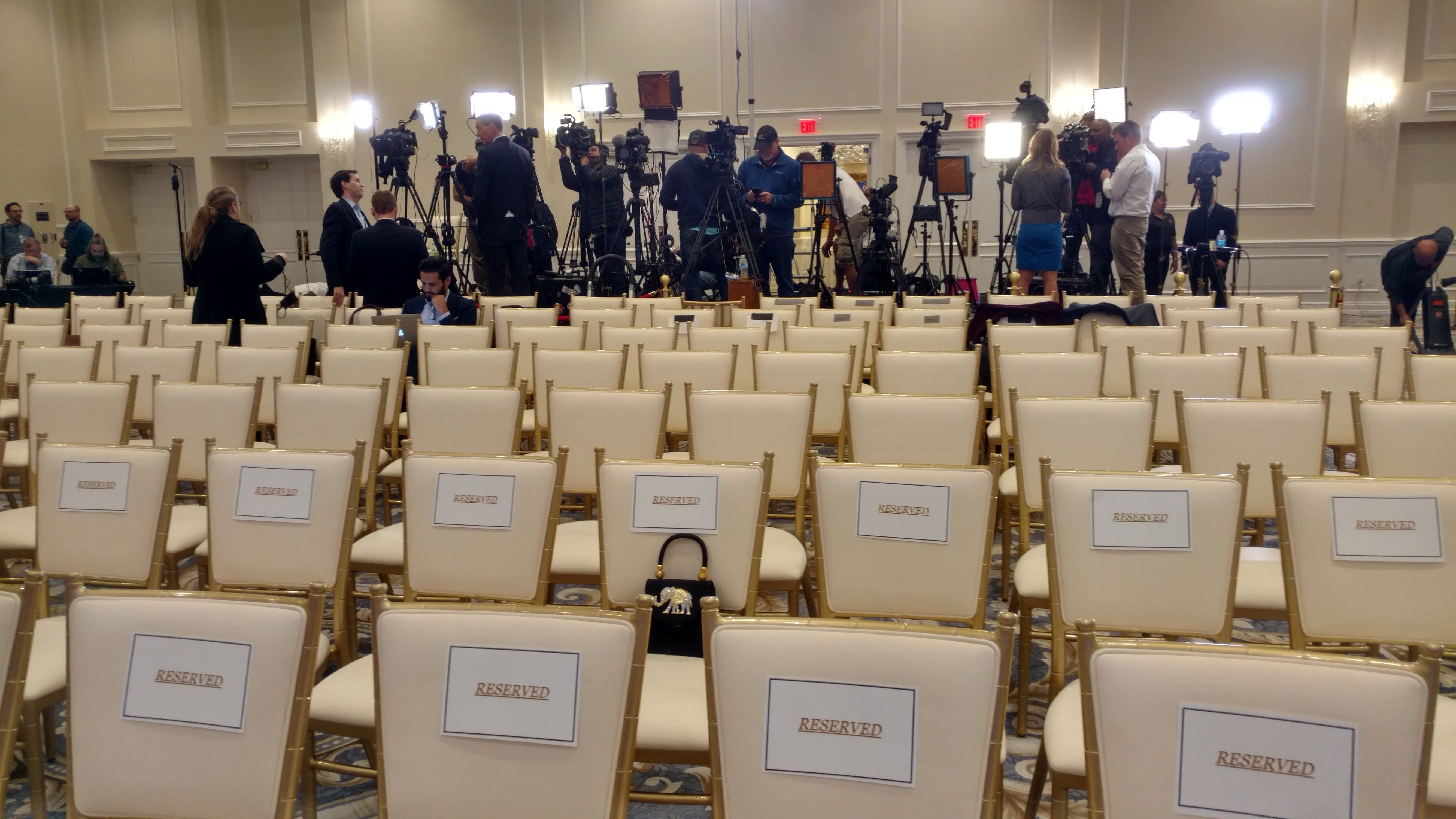 Trump Jupiter Press Conference Chairs 1