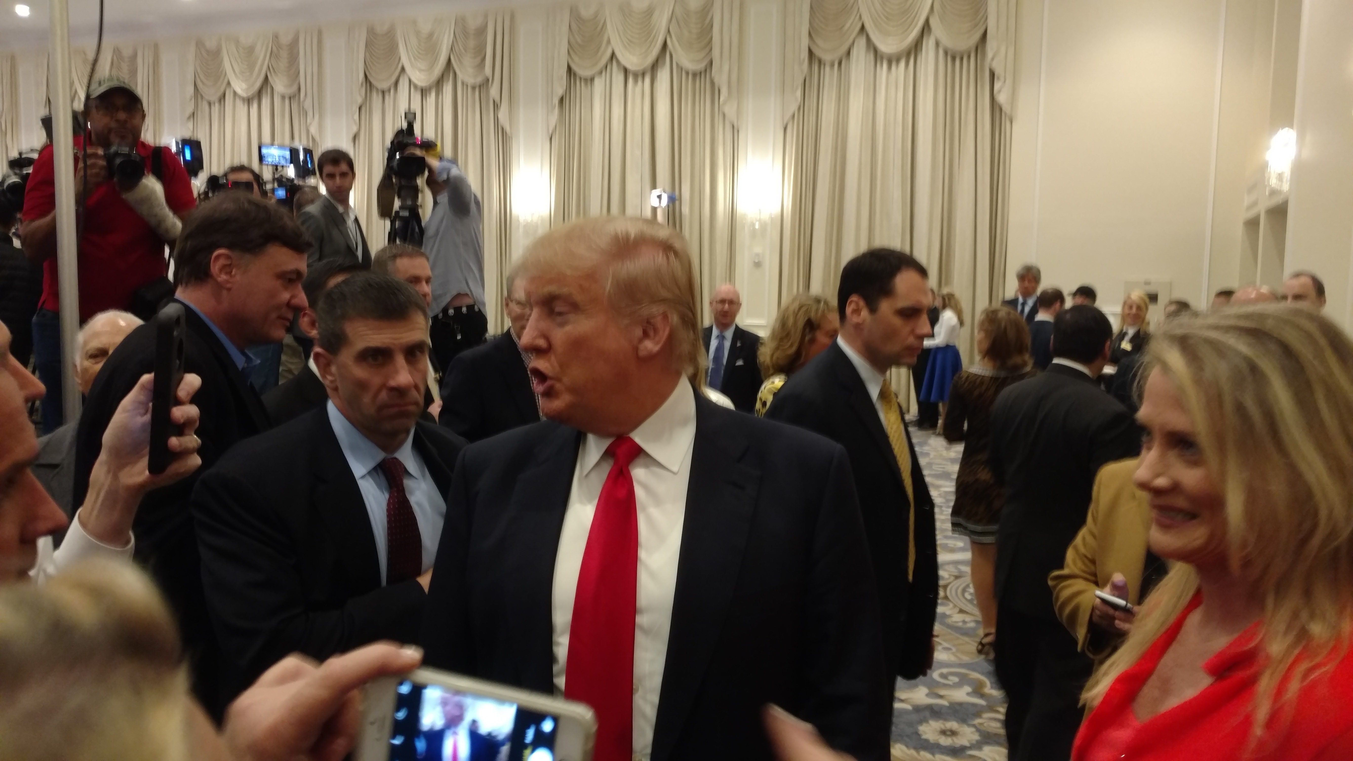 Trump Jupiter Press Conference Media Scrum 3