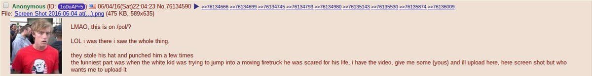 Trump Supporter Attacked 4chan
