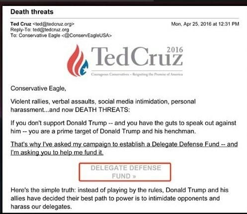 cruz death threats delegates