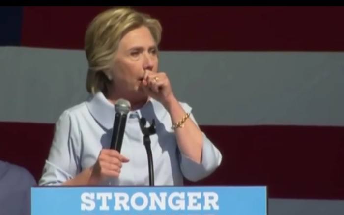 hillary coughing fit