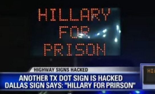 hillary for prison sign