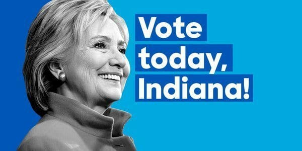 hillary vote today indiana