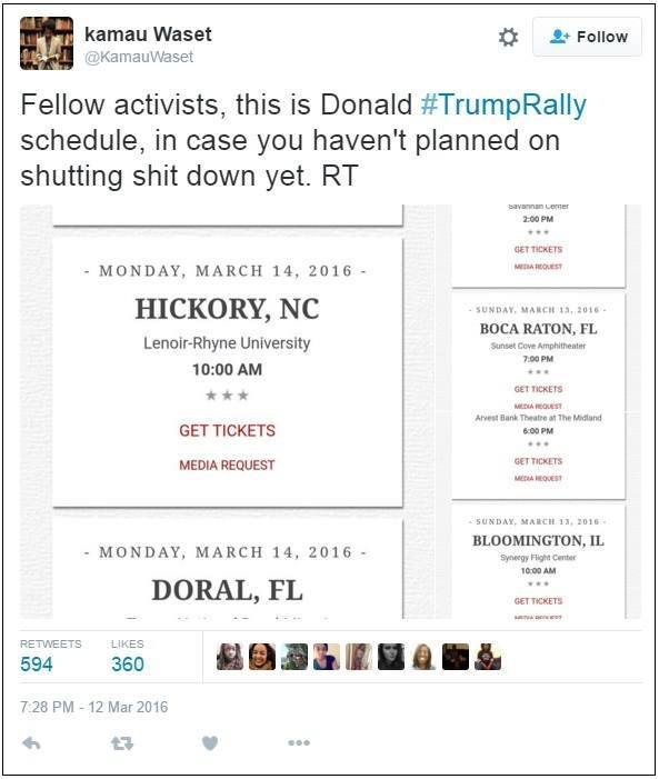 trump shedule leftists