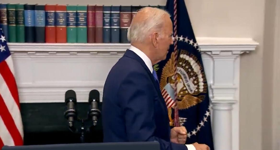 Feeble Joe Biden Clenches His Fists, Shuffles Away After Speech on Artificial Intelligence (VIDEO)