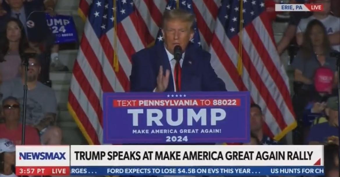 Erie, PA Crowd ROARS After Trump Calls Joe Biden a “Dumb Son of a B*tch” (VIDEO)