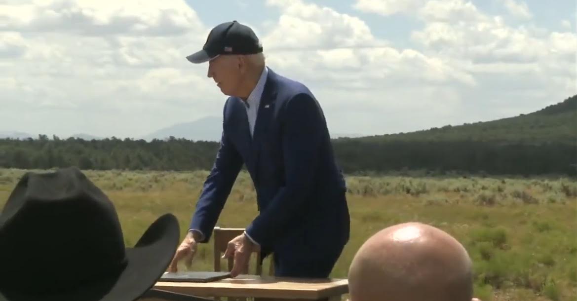 HE’S SHOT: Joe Biden Spins Around in a Circle, Salutes the Audience Before Shuffling Away After Climate Change Speech (VIDEO)
