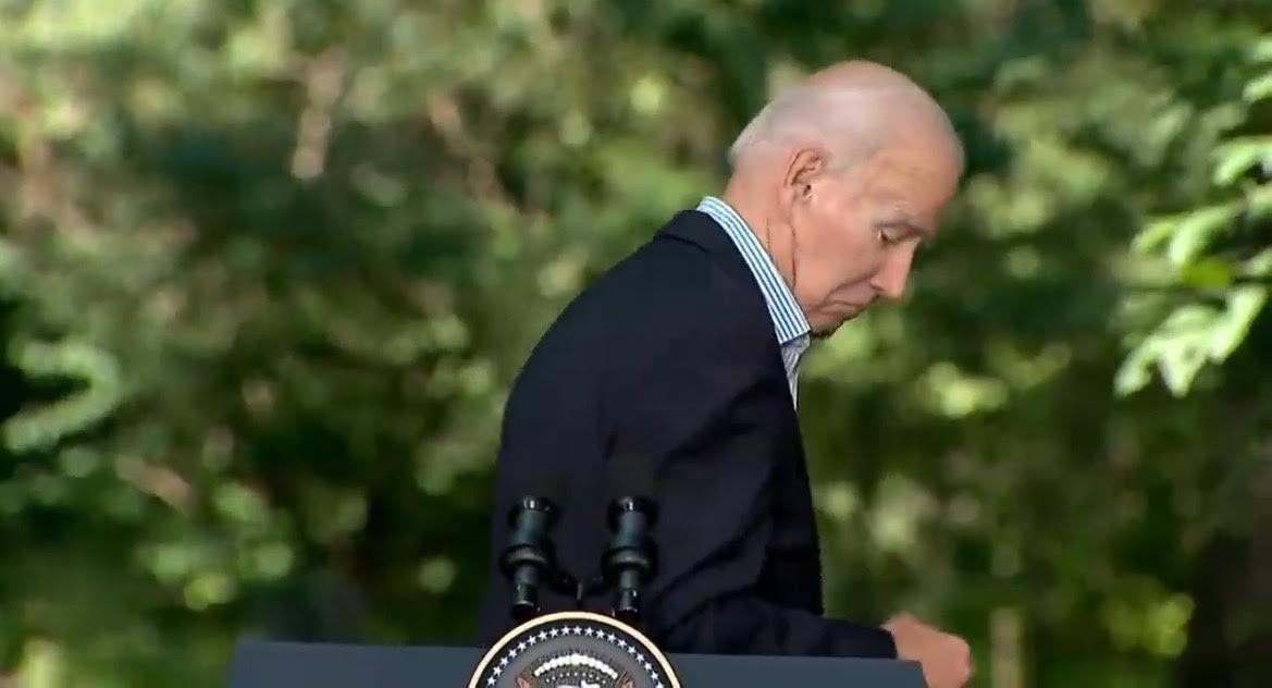 HE’S SHOT: Biden Forgets to Unplug Earpiece After Presser, Then Walks Away Without Shaking Hands with Other Two Leaders (VIDEO)