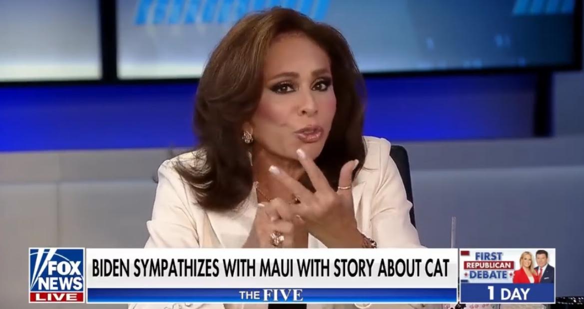 “He’s Narcissistic!” – Judge Jeanine Pirro GOES OFF on Joe Biden’s Fly-By Visit to Maui (VIDEO)