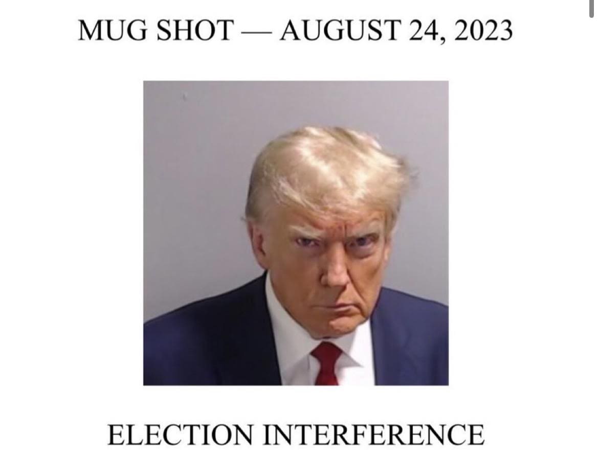 BREAKING: Trump Tweets Out Mugshot! “Election Interference – Never Surrender – DonaldjTrump.com”