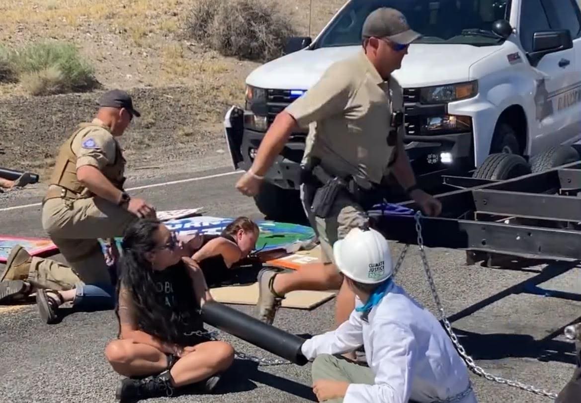 Nevada Rangers Ram Through Climate Protest Blockade, Point Gun at Activists, Slam Them to the Ground (VIDEO)