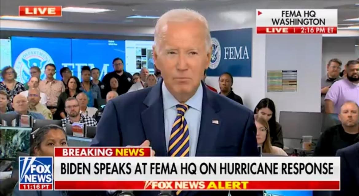 Biden Opens Remarks on Hurricane Response by Cracking Jokes and Attacking ‘Climate Change Deniers’ (VIDEO)