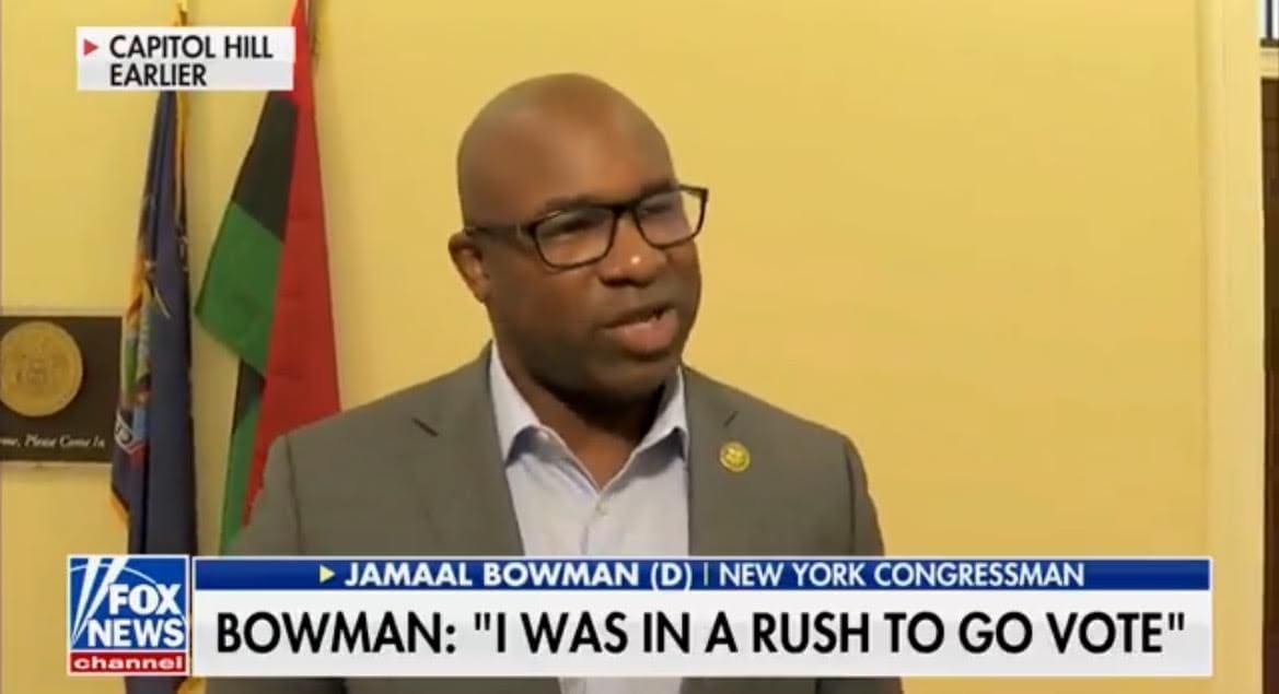 A Smug Jamaal Bowman Doubles Down on Lie After He Pulled Fire Alarm to Shut Down Congressional Proceeding (VIDEO)