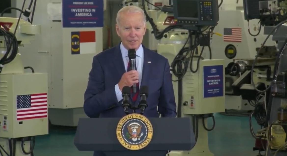 Joe Biden Loses Battle with His Teleprompter, Mumbles Incoherently at North Carolina Community College (VIDEO)