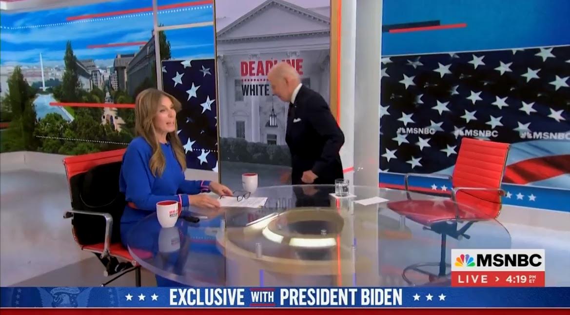 Joe Biden Akwkwardly Wanders Off MSNBC Set While Cameras Are Still Rolling (VIDEO)