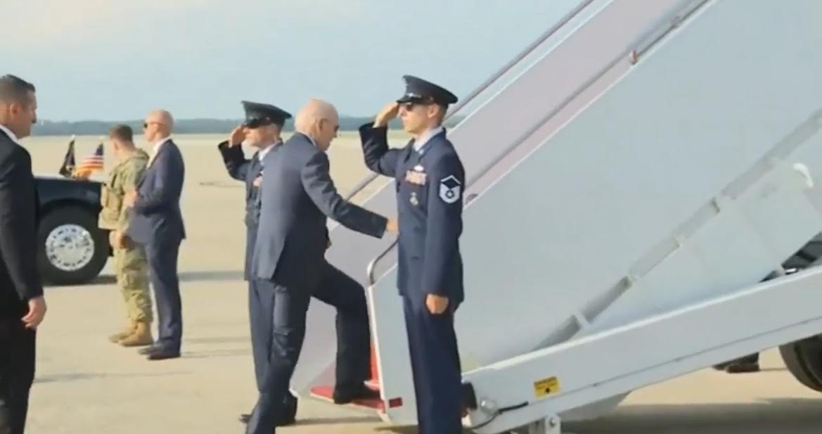 WATCH: Joe Biden Takes No Questions and Fails to Salute as He Leaves For Another Weekend Vacation