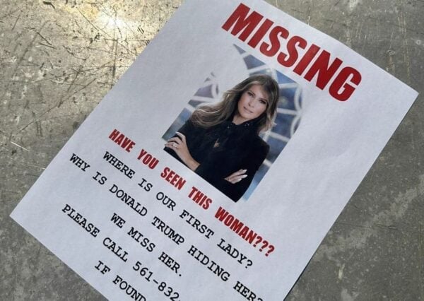 Flyers Claiming Melania Trump is ‘Missing’ With Phone Number to Mar-a-Lago Security Office Scattered at Iowa Game