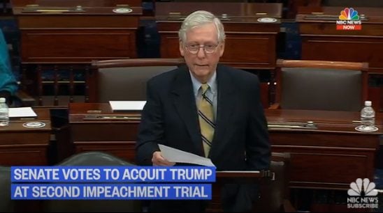 SNAKE: McConnell Uses Floor to Brutally Trash Trump Following Failed Impeachment Effort | The Gateway Pundit | by Cassandra MacDonald