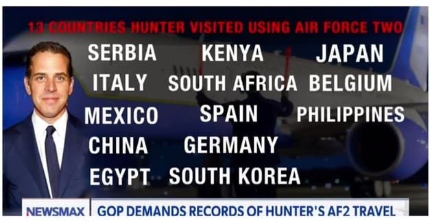 Hunter Biden Flew with Joe Biden on Numerous Air Force Two Flights to 13 Different Countries and Several Times They Hid This From the Public (VIDEO)