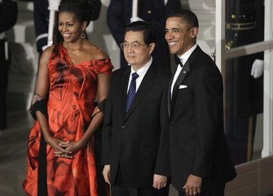 Barack Obama, Michelle Obama, Hu Jintao