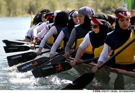 iranian women rowing