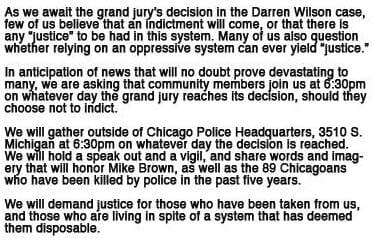chicago protest ferguson