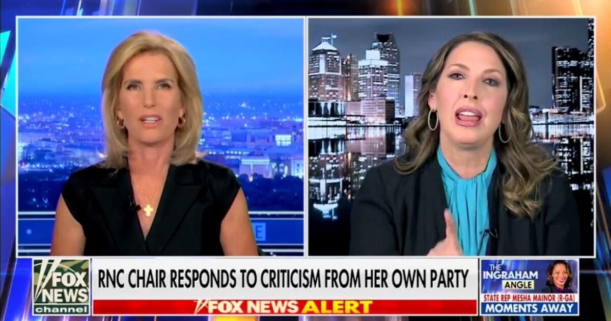 Ronna McDaniel Has Train Wreck Interview on Laura Ingraham After Republicans Suffer More Election Losses (VIDEO) | The Gateway Pundit | by Cristina Laila