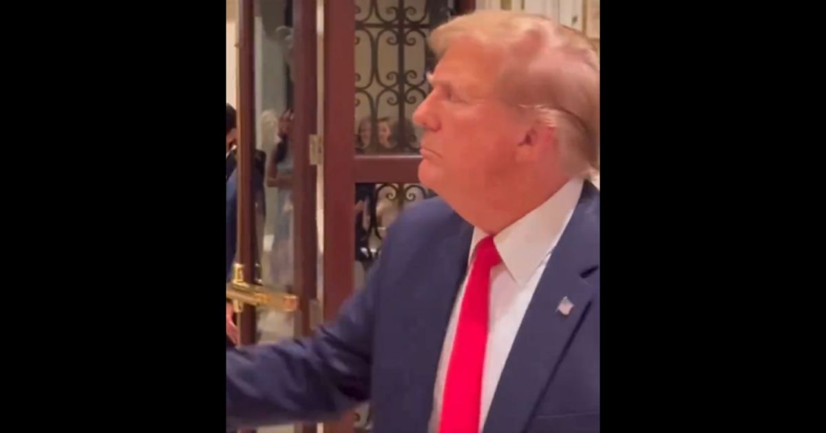 Left-wing commentator Ed Krassenstein shared a clip of former President Donald Trump supposedly shoving someone.