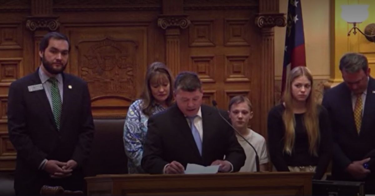 Laken Riley's father speaking to the Georgia State Senate