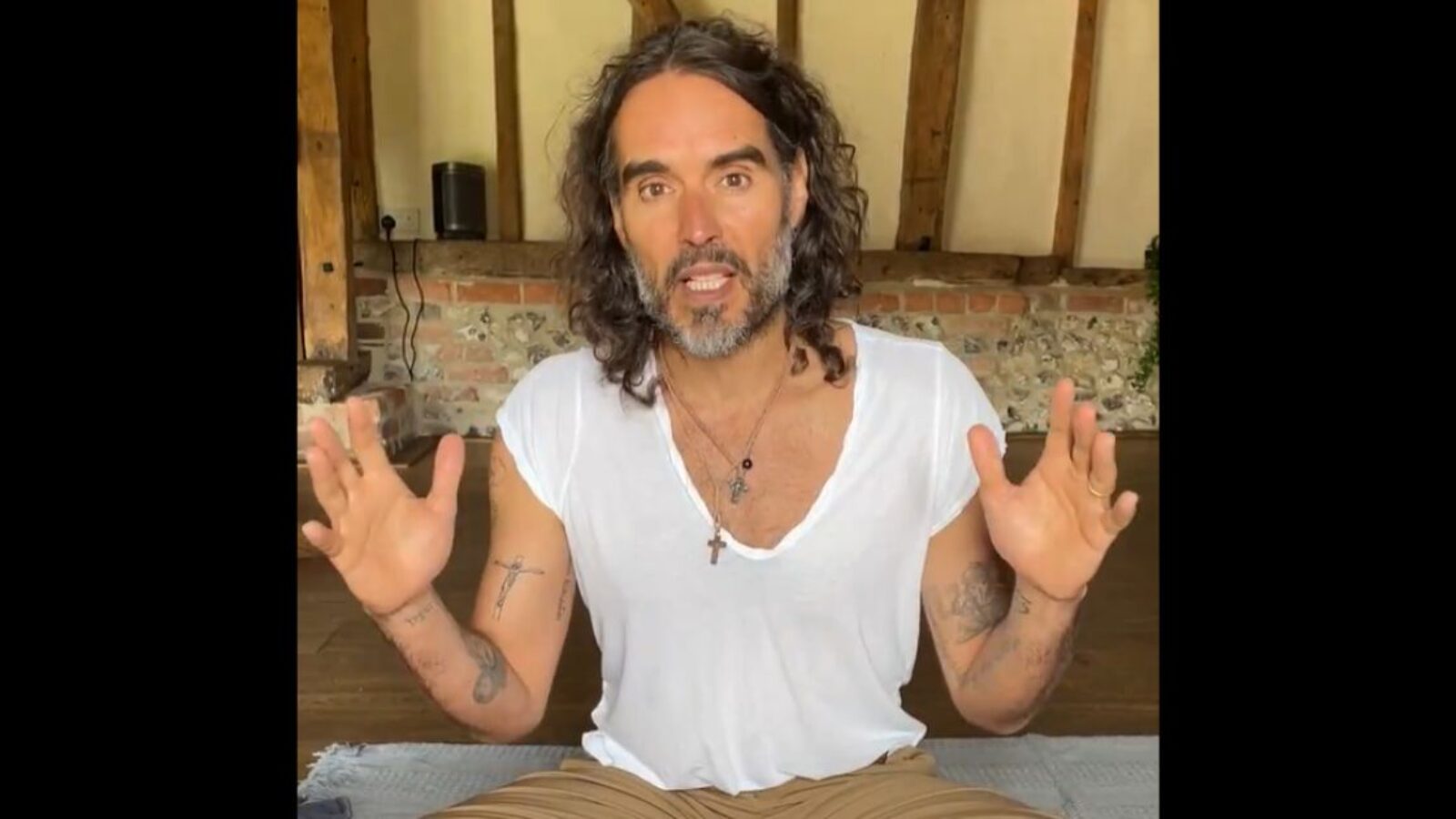 Russell Brand talks about his baptism.
