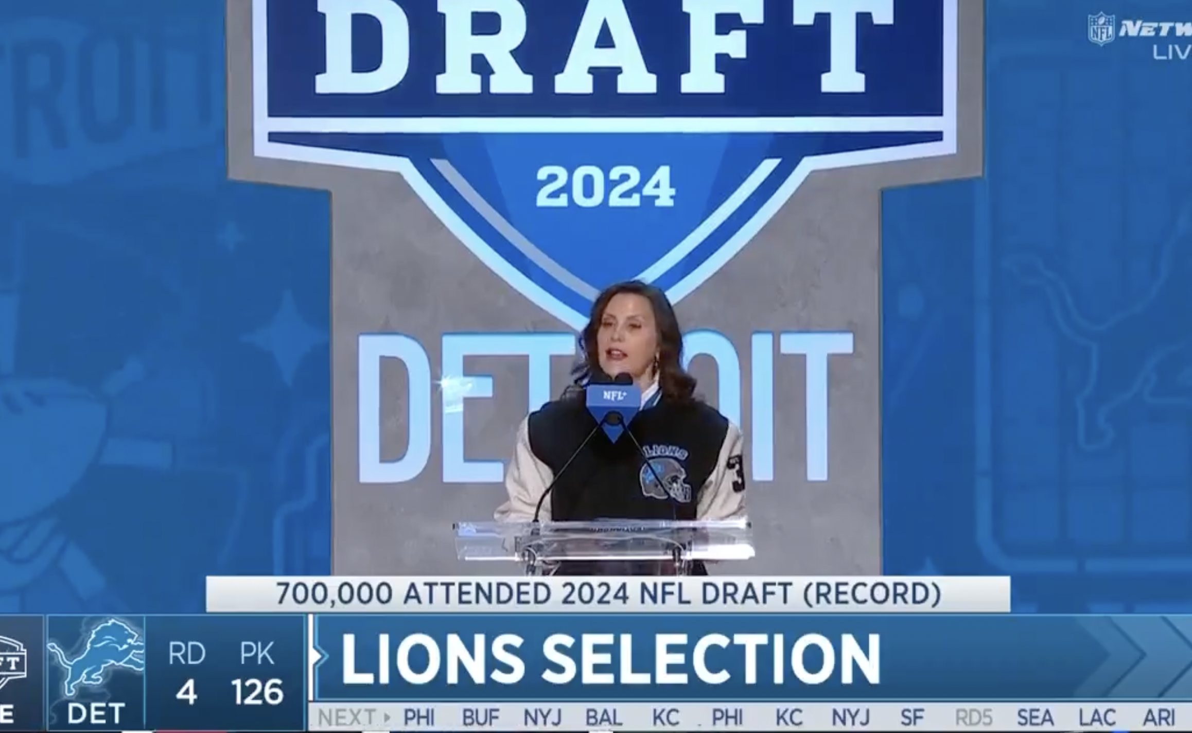 DIVERTIDO: La gobernadora de Michigan, Gretchen Whitmer, abucheada por una multitud récord en el draft de la NFL en Detroit (VIDEO) | The Gateway Pundit