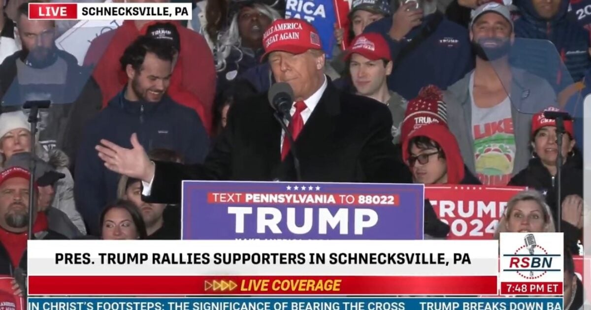 President Trump Speaks to Patriotic Americans at Schnecksville, Pennsylvania Rally-Regarding Israel, “The Weakness That We Have Shown, It Would Not Have Happened if We Were in Office” (VIDEO)