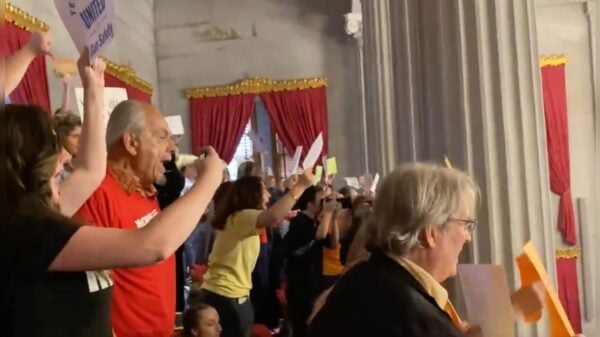 Chaos Erupts After Tennessee House Passes Bill That Will Allow Teachers To Carry Guns in Classrooms, Protesters Chant “Blood on Your Hands”