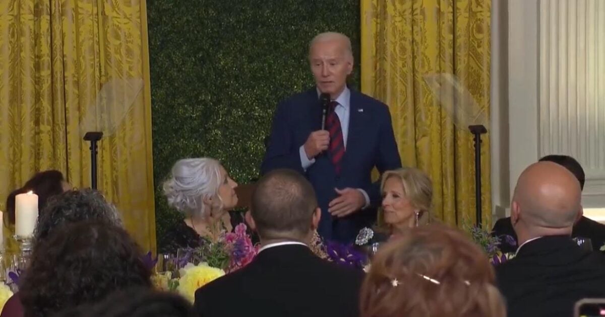 Joe Biden Crashes Dr. Jill’s White House Dinner Party For Teachers, Takes Microphone, Lies About Being a Professor at UPenn (VIDEO)