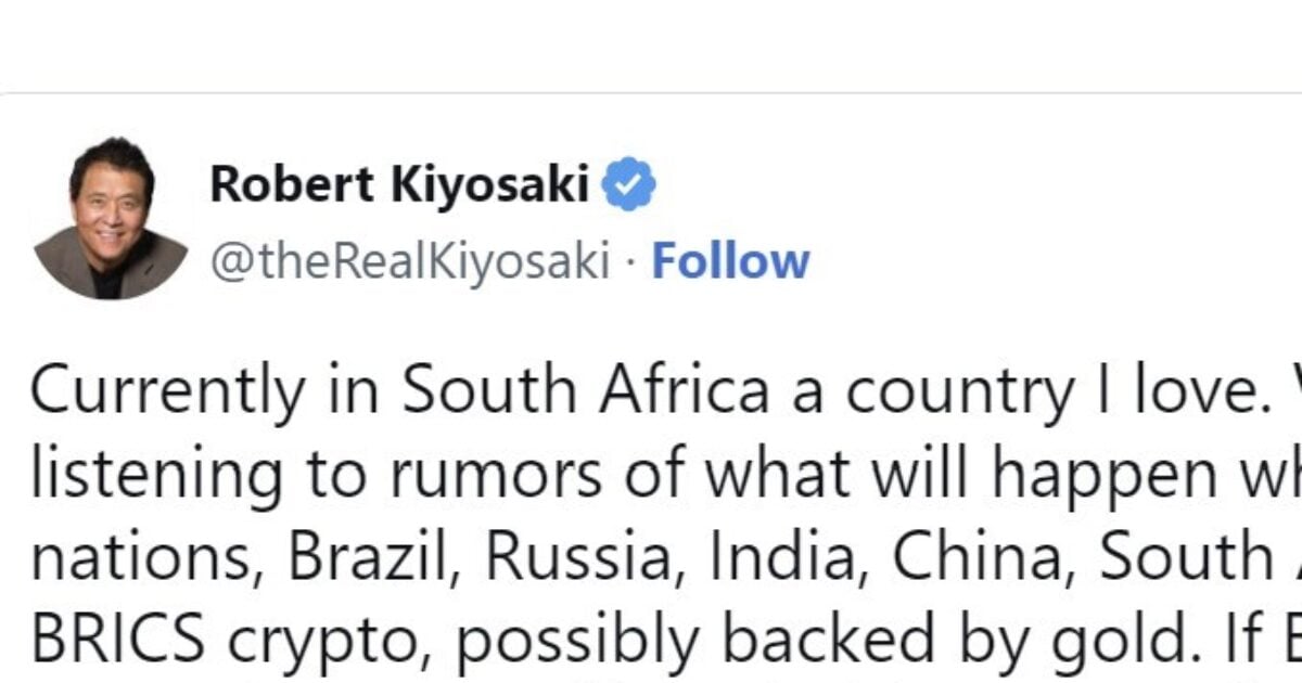 Robert Kiyosaki Predicts Hyperinflation, Depression During Visit to BRICS Nation South Africa