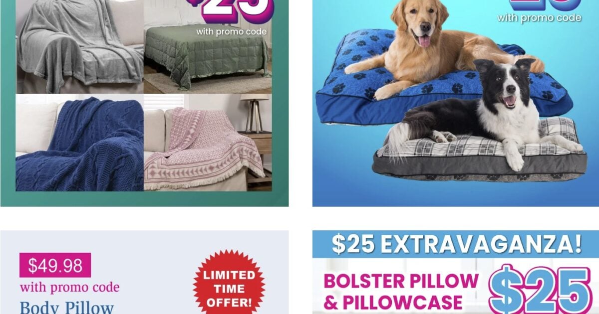 MyPillow’s “$25 Extravaganza” on Blankets, Towels, Dog Beds and More – Plus Free Shipping on Orders Over $75 – Promoted Post