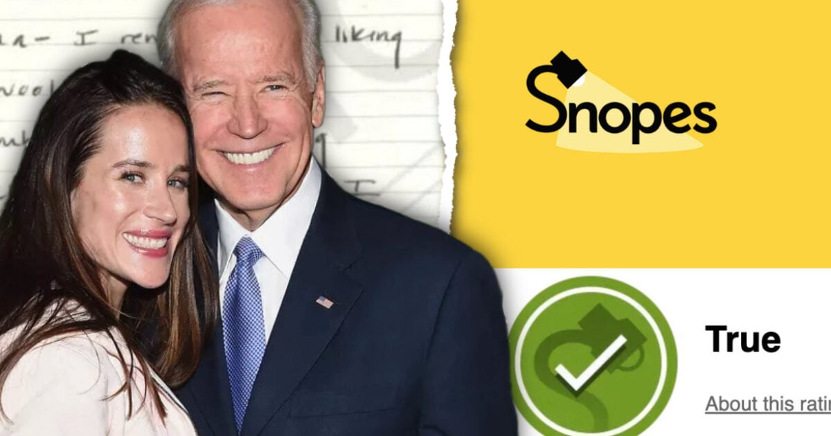 Left-Wing ‘Fact Checker’ Snopes Reverses Course and Fact-Checks Themselves — Forced to Admit Ashley Biden’s Diary Is REAL