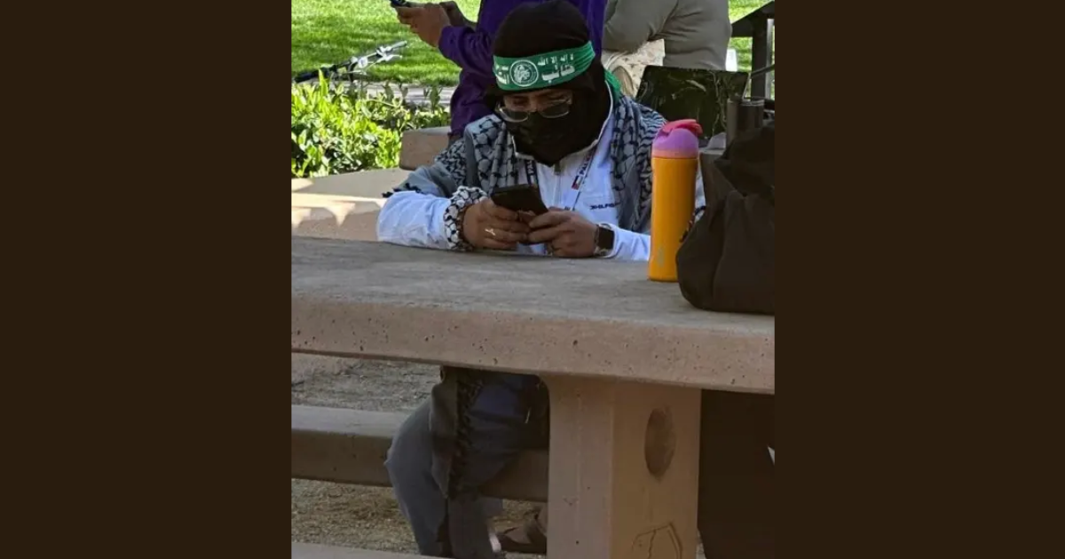 Stanford University Officials Submit Photo to FBI of Anti-Israel Campus Protester Wearing Hamas-Like Headband