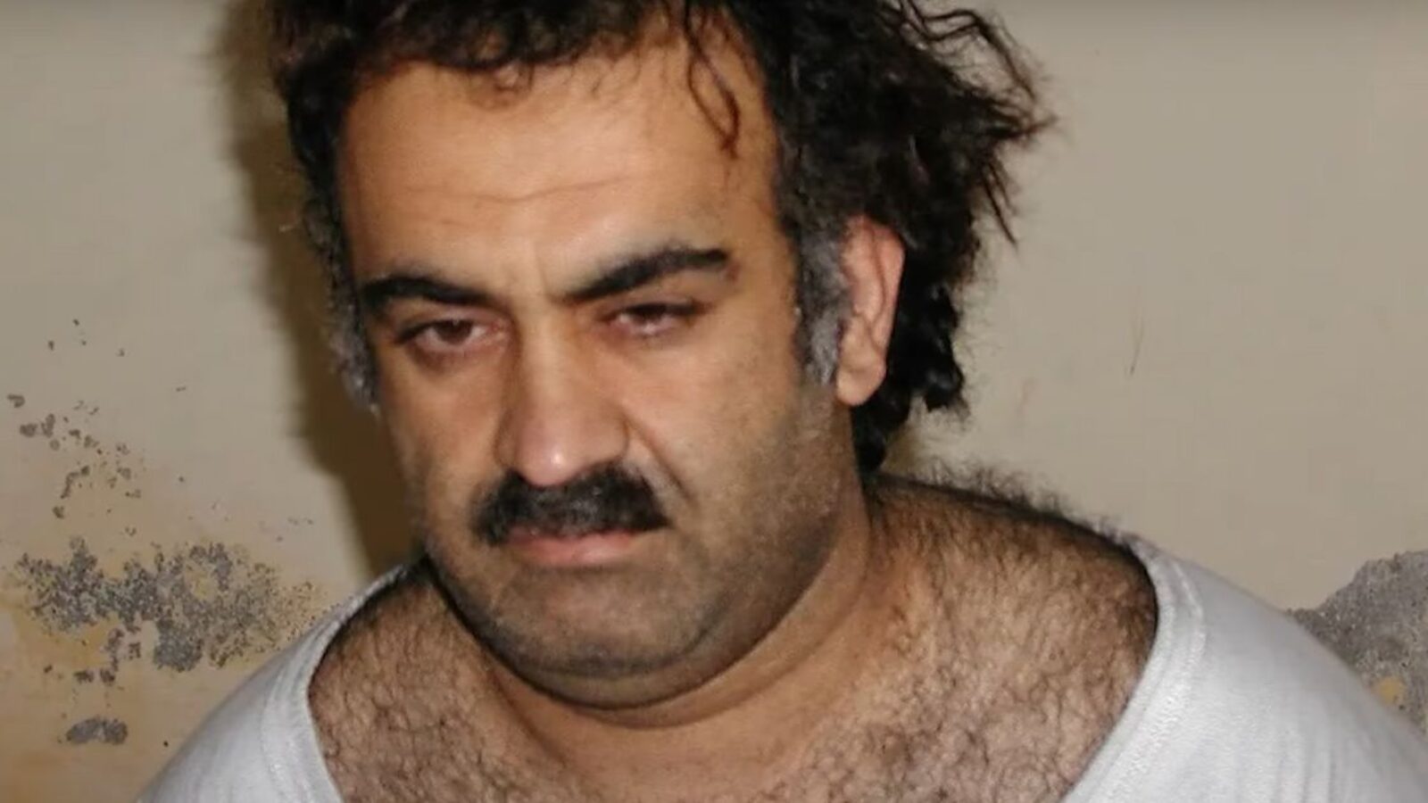 This YouTube screen shot shows Khalid Shaikh Mohammad, a 9/11 conspirator who struck a plea deal with the U.S. Department of Justice in an announcement made July 31.