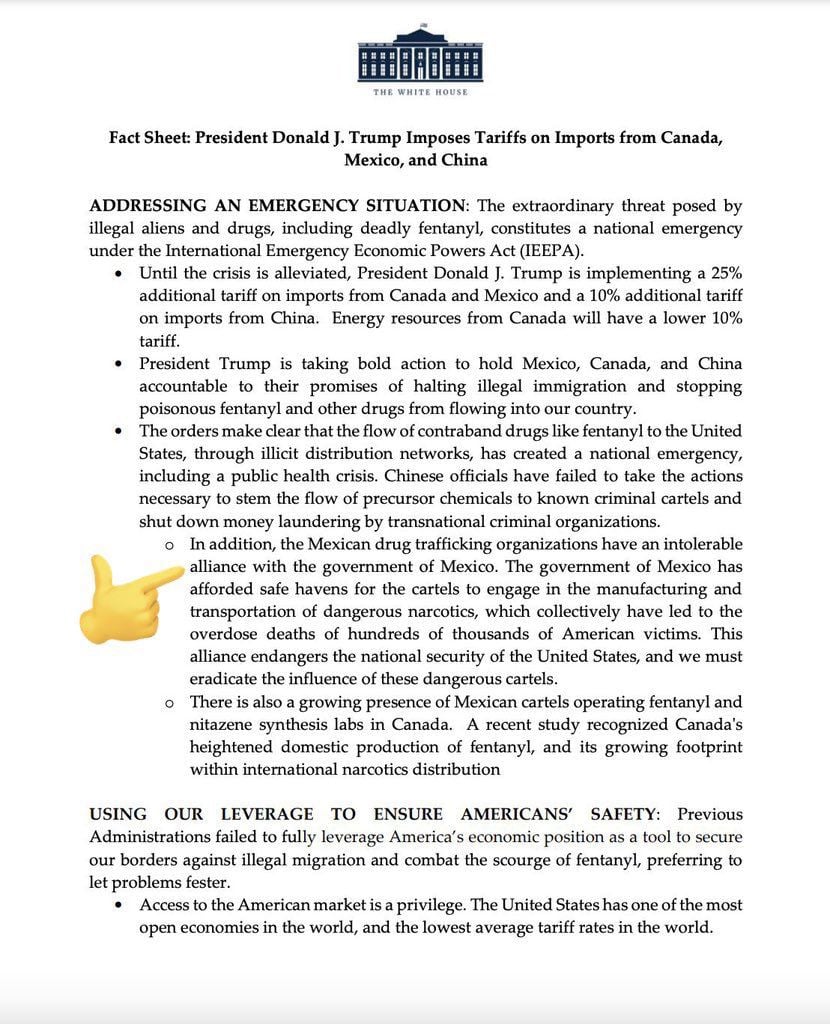 BREAKING: Canada and Mexico Announce Retaliatory Tariffs Following U.S. Executive Orders 2 MEXICO