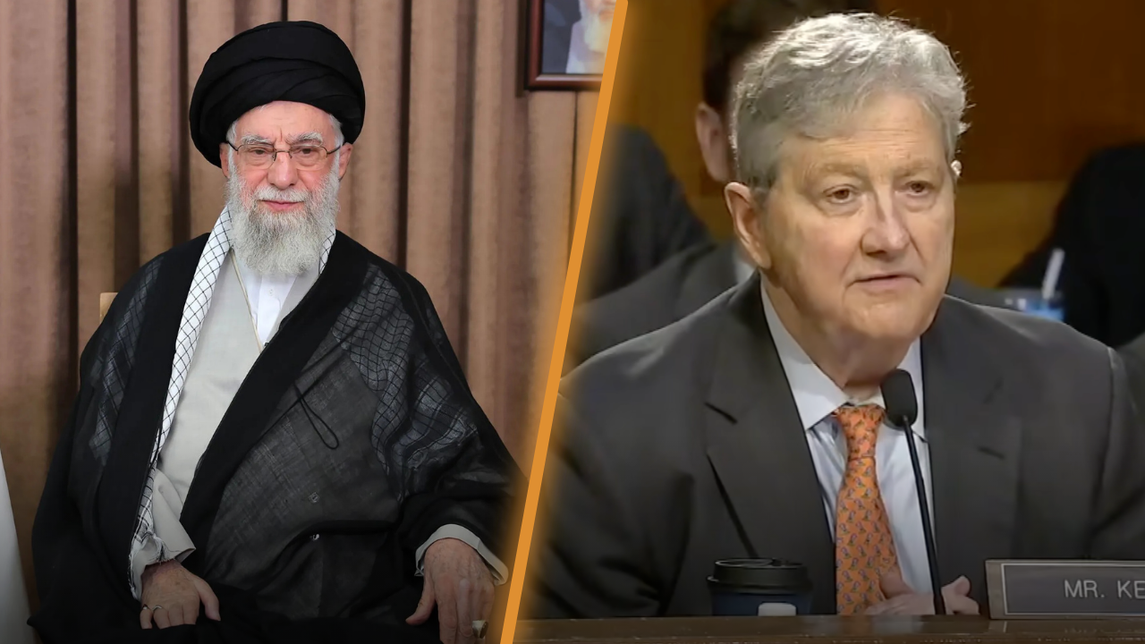 Image of two prominent figures, one in traditional attire and the other in formal business wear, discussing political matters in a formal setting.