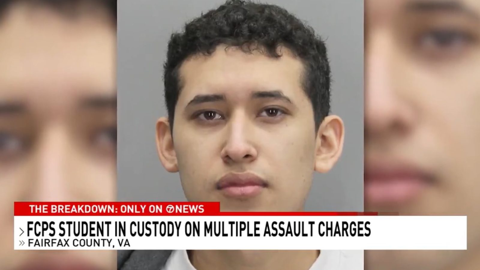 FCPS student arrested in Fairfax County, Virginia, on multiple assault charges, featured in news report image.