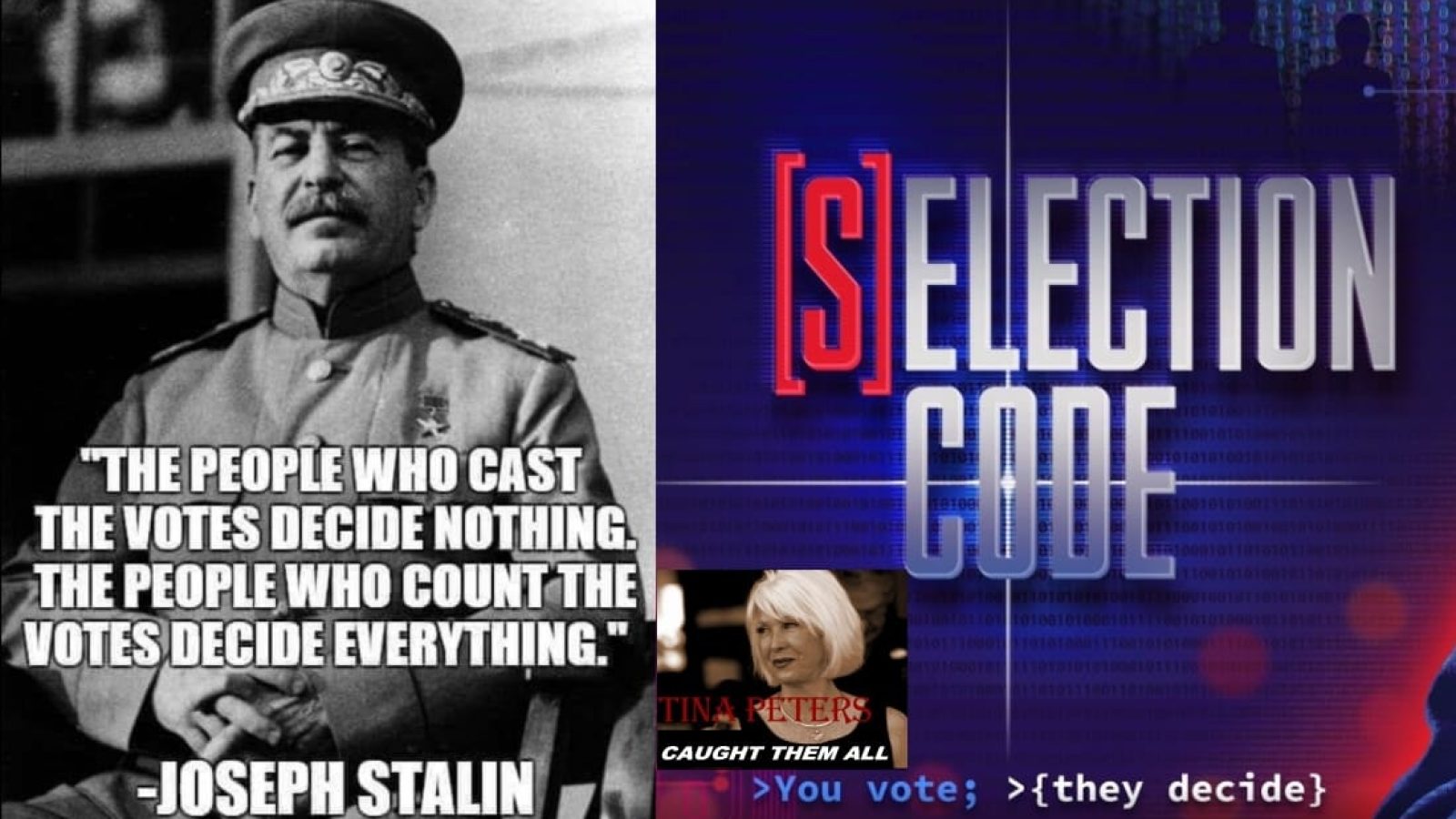 Image featuring a historical figure alongside text about election integrity, highlighting the significance of vote counting in democratic processes.