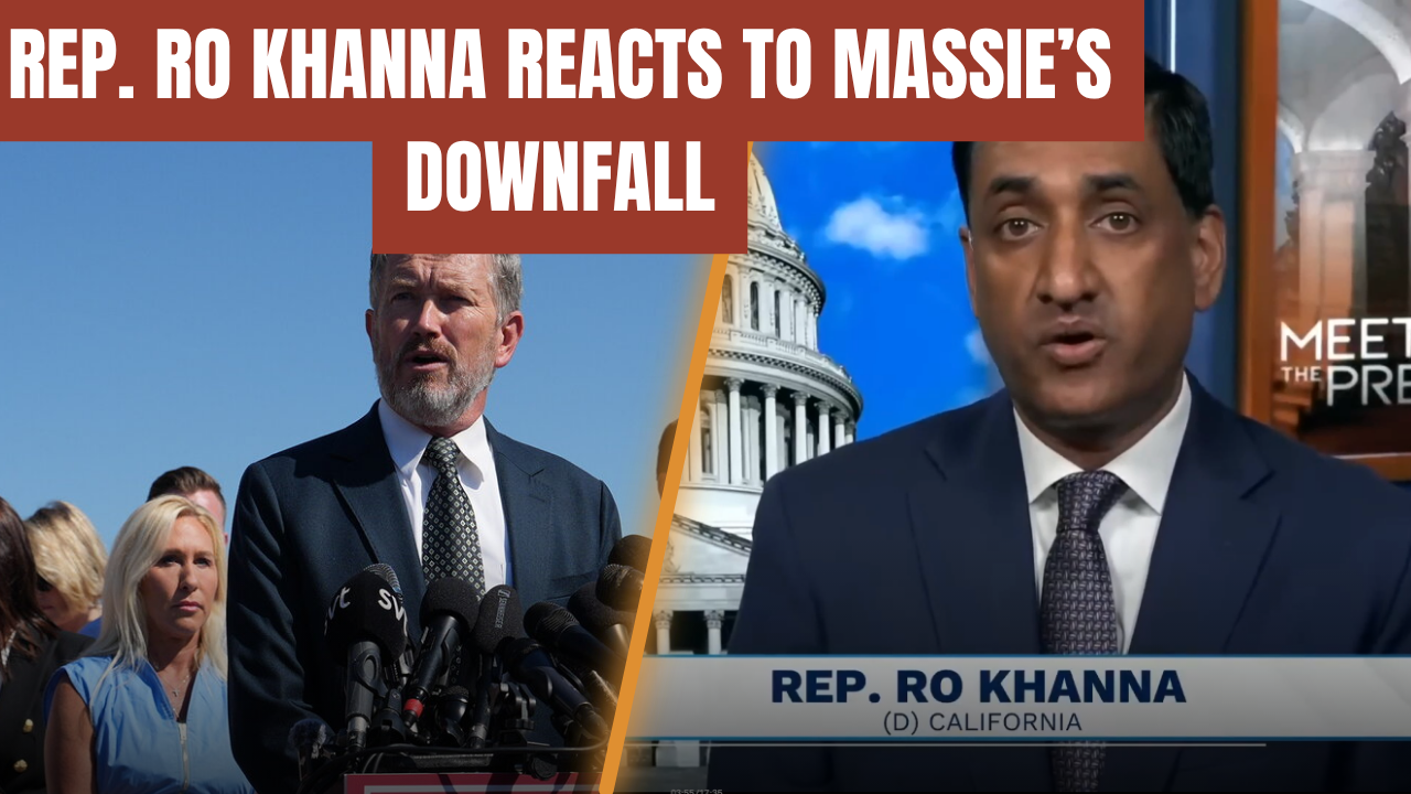 Representative Ro Khanna discusses the political implications of Thomas Massie's recent controversies, highlighting key issues in a televised interview.